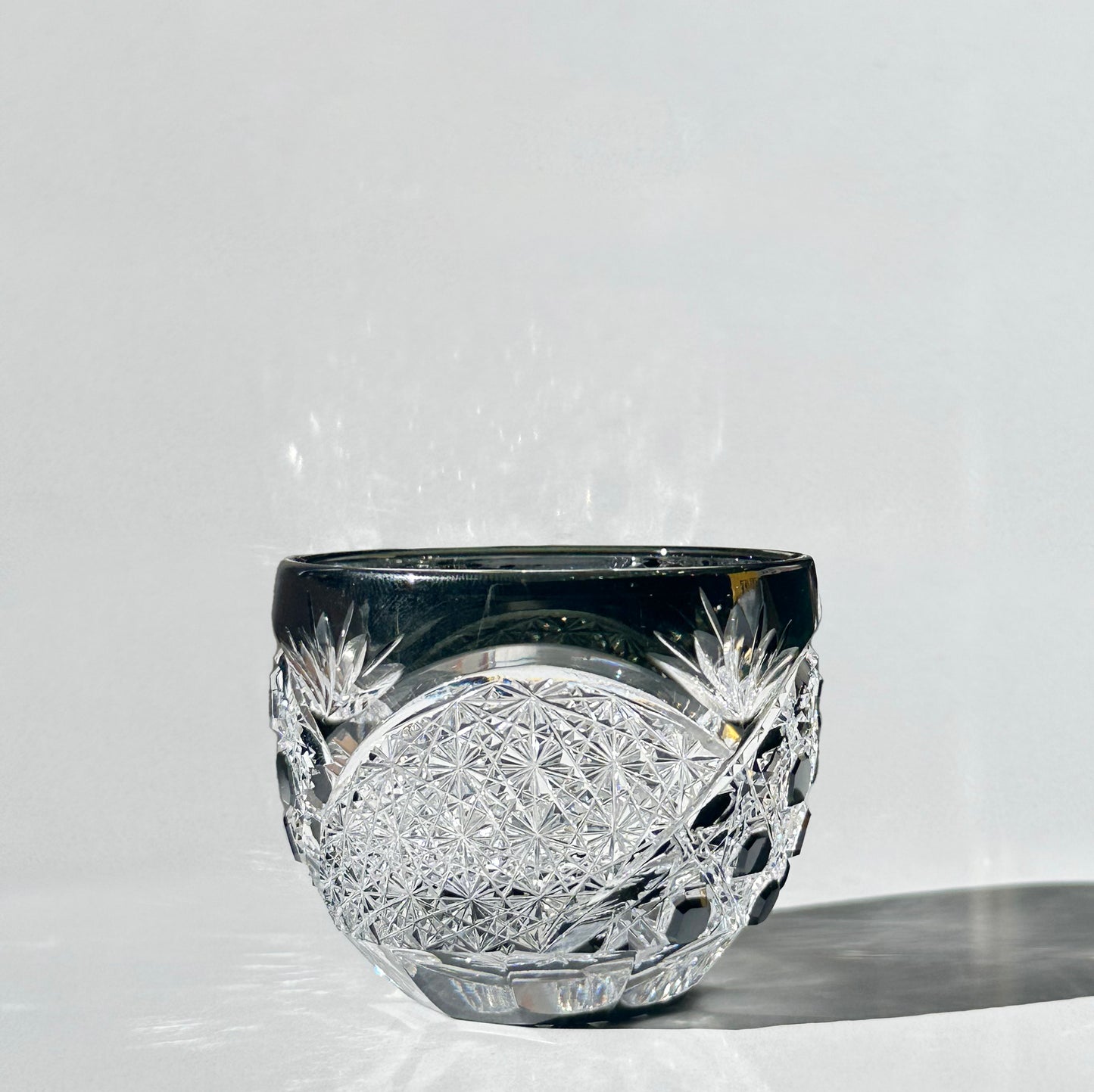 Yamada Shinsei Edo Kiriko Kogane Crystal Sake Glass