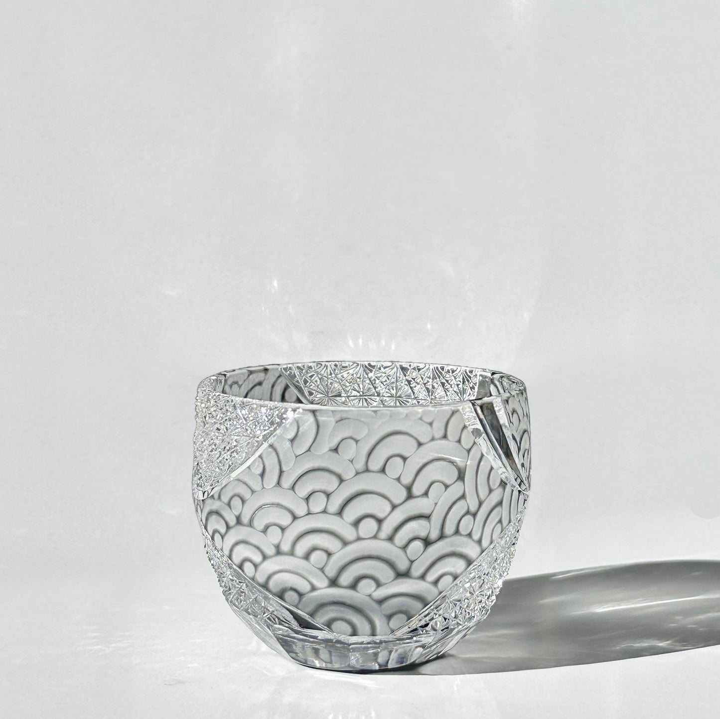 Yamada Shinsei Edo Kiriko Sazanami Sake Glass