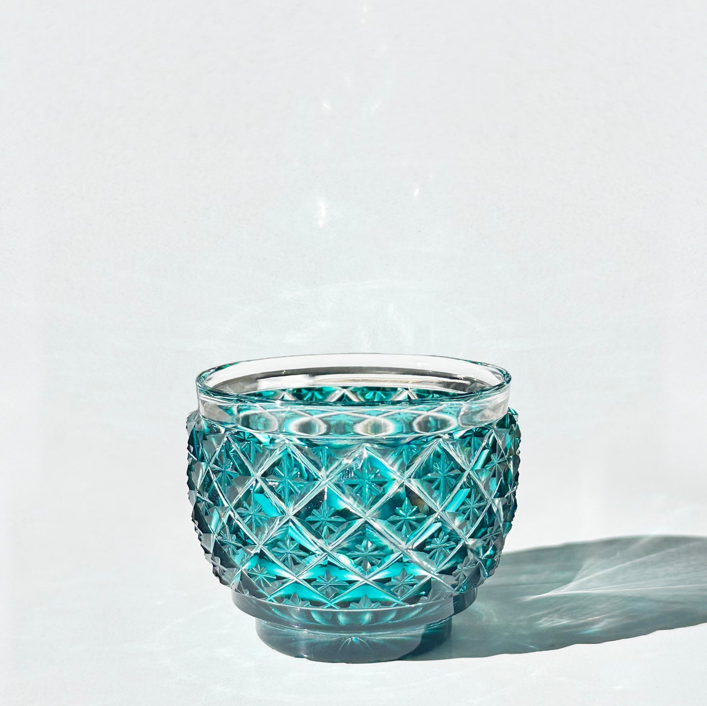 Satsuma Kiriko Sake Glass | Premium Crystal blue Glassware