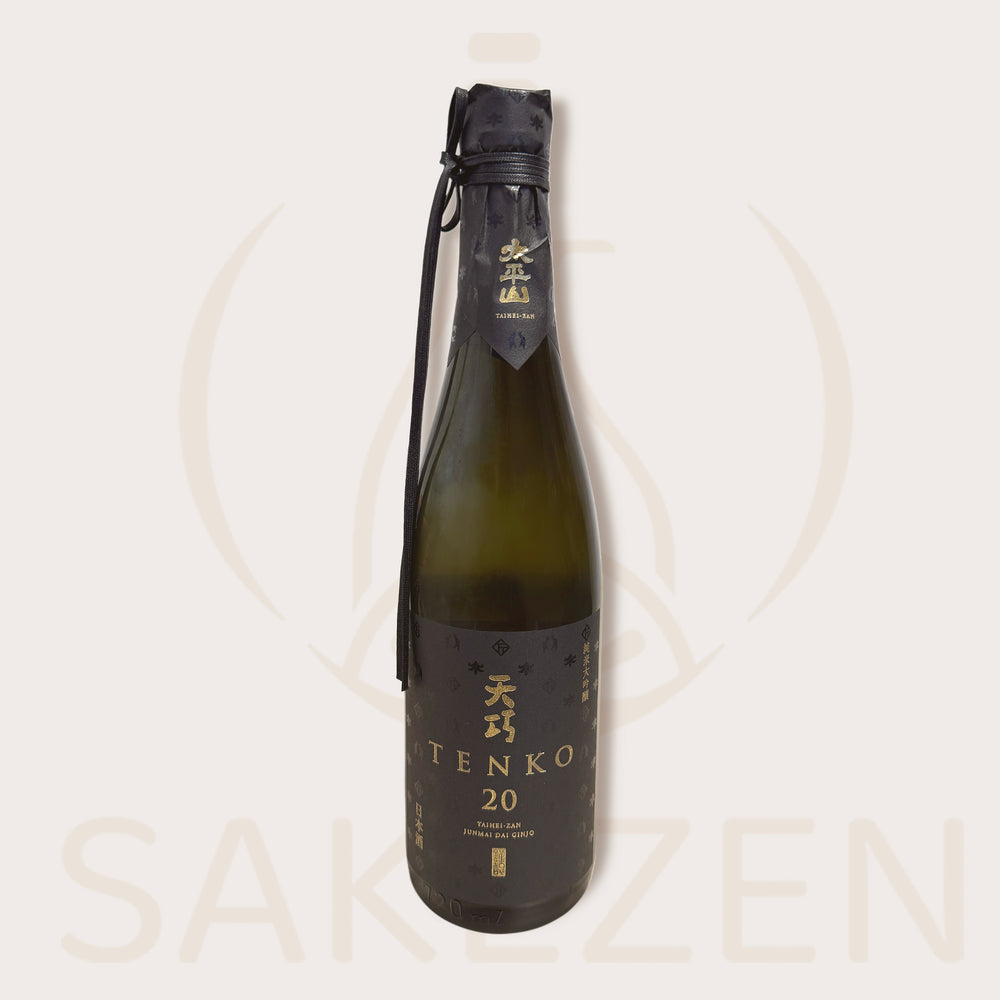 Bottle of Tenko 20 Heavenly Grace Junmai Daiginjo sake