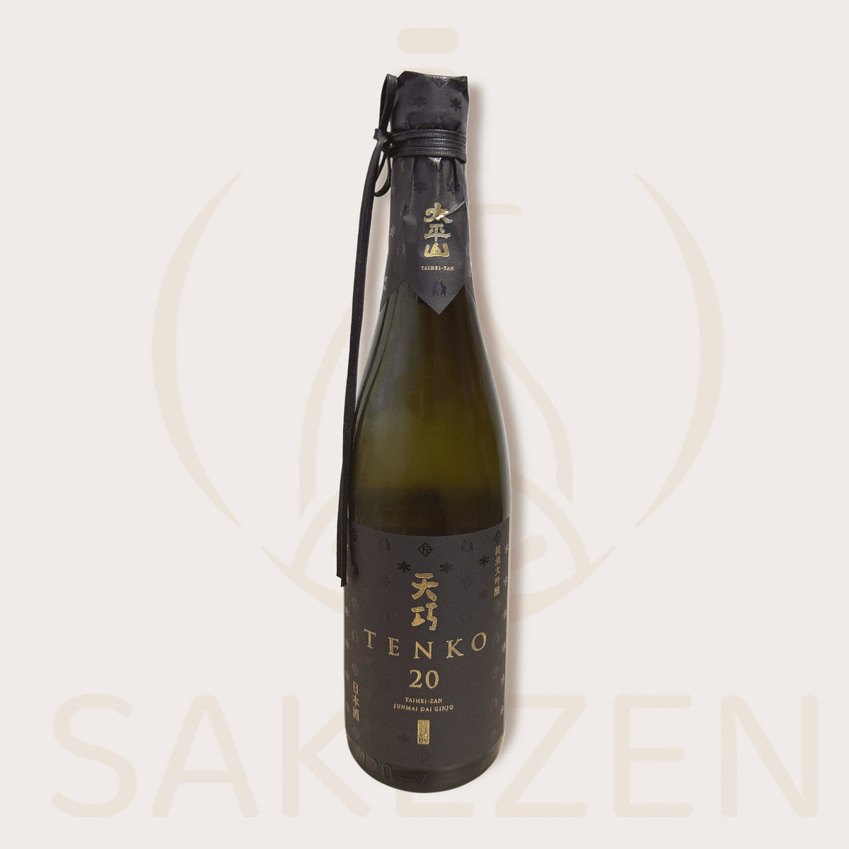 Bottle of Tenko 20 Heavenly Grace Junmai Daiginjo sake