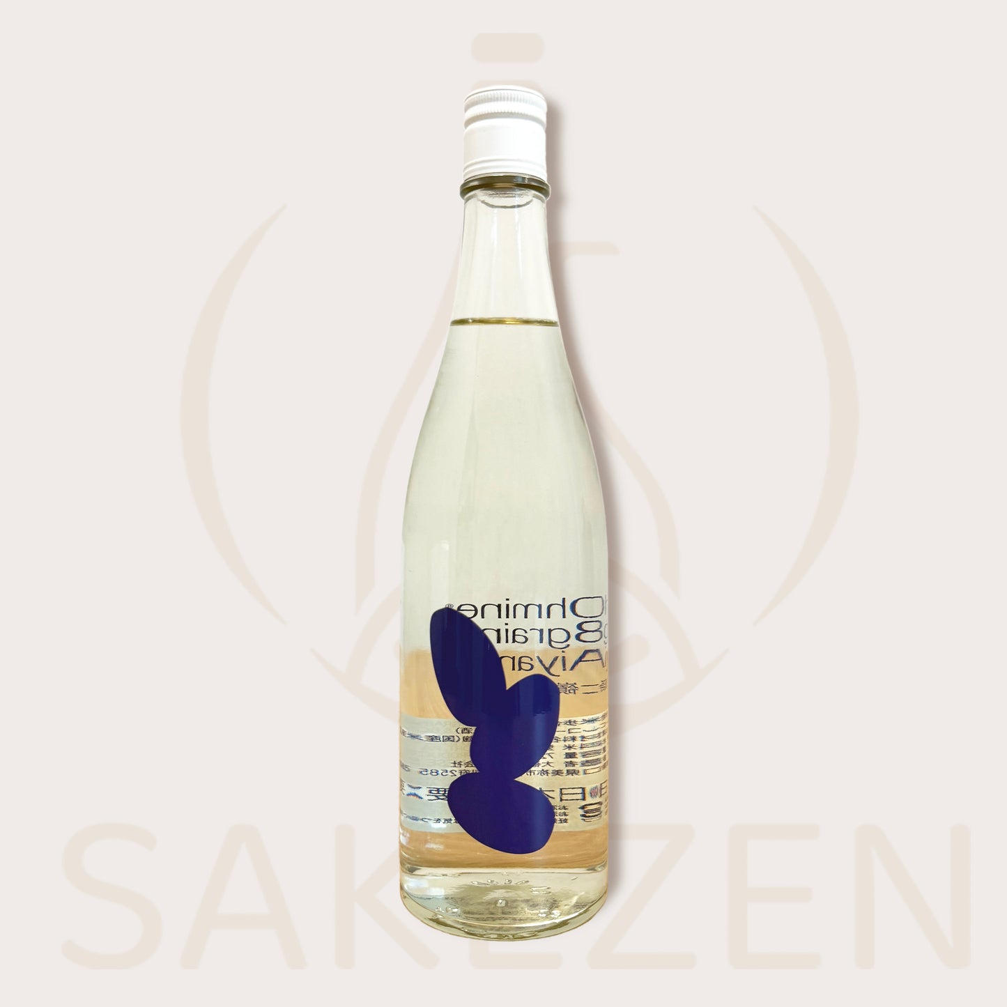 Bottle of Ohmine 3 Grain Aiyama sake