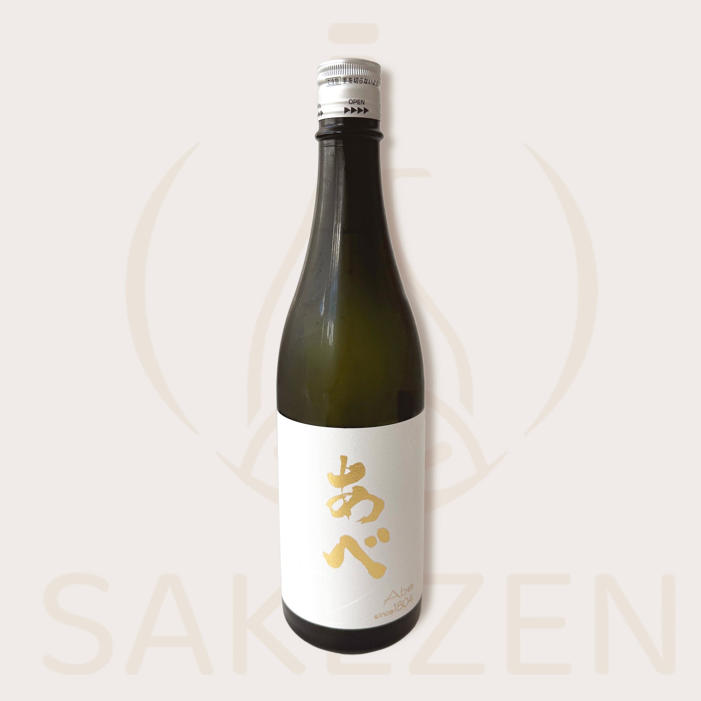 Bottle of Abe Classic Junmai Daiginjo sake from Abe Shuzo