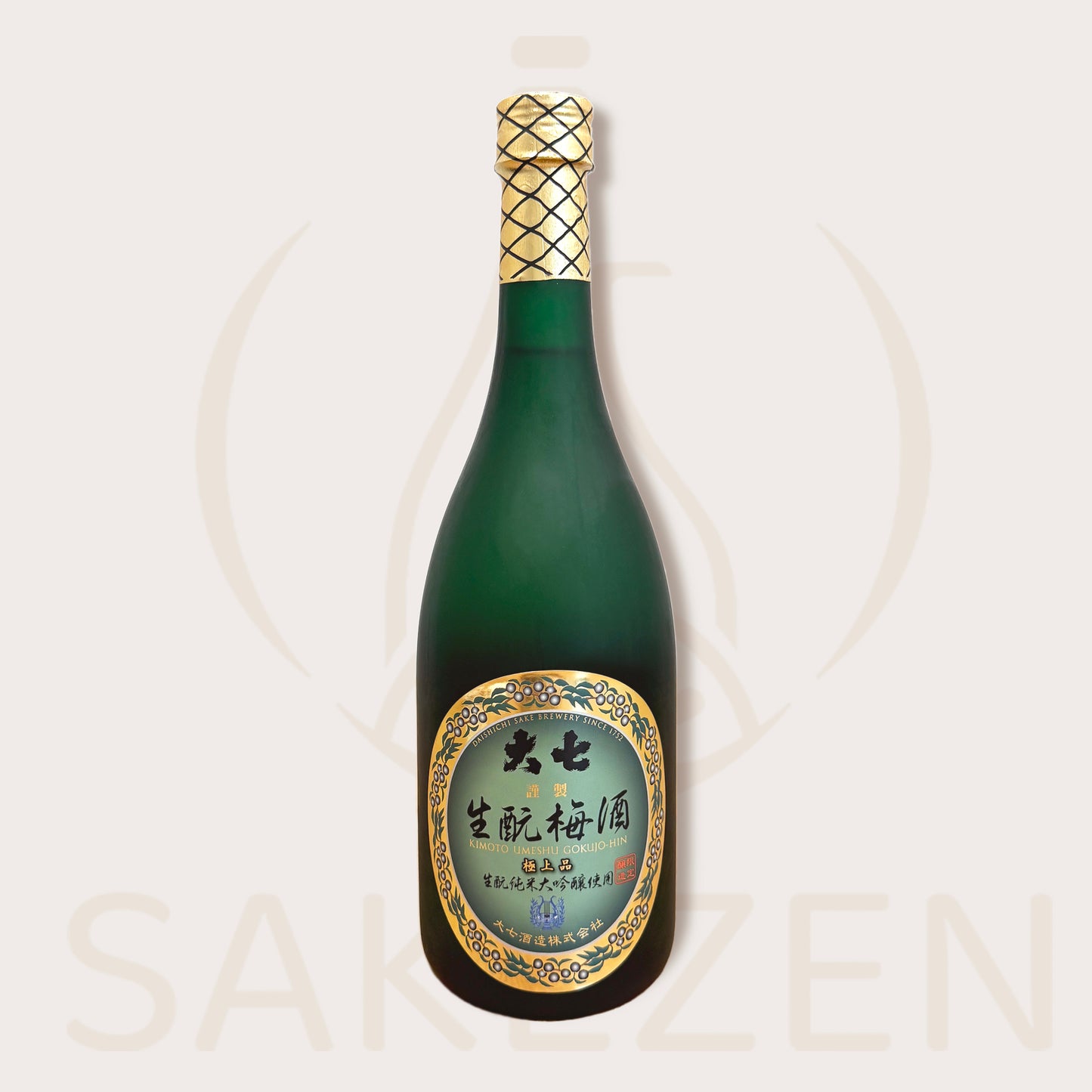 Bottle of Daishichi Kimoto Umeshu Gokujohin