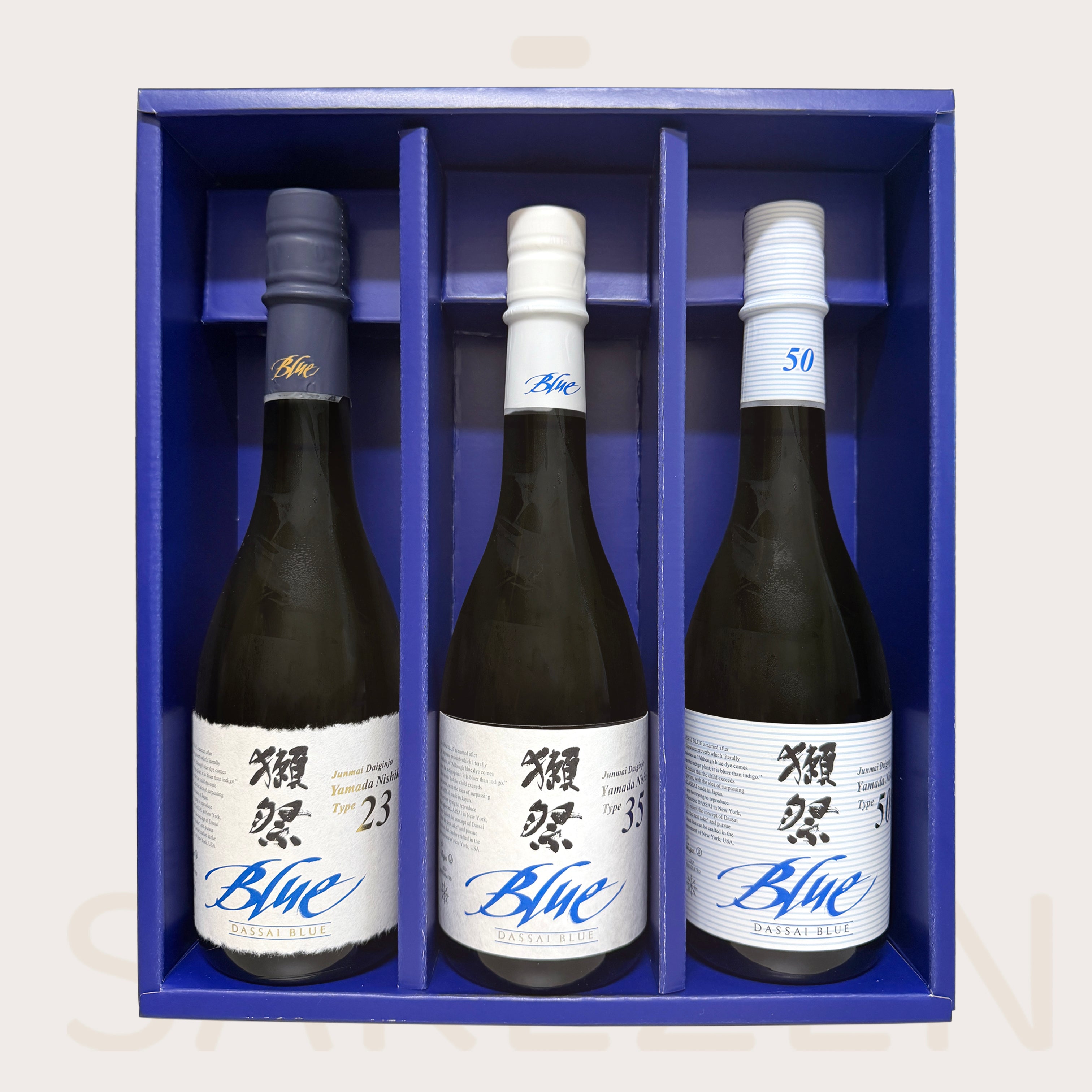 獺祭 Dassai Blue 純米大吟醸 山田錦 720ml ギフト箱入り 獺祭 獺祭(だっさい) Blue 35 from NY 720ml 日本酒 純米大吟醸 : 嶋元