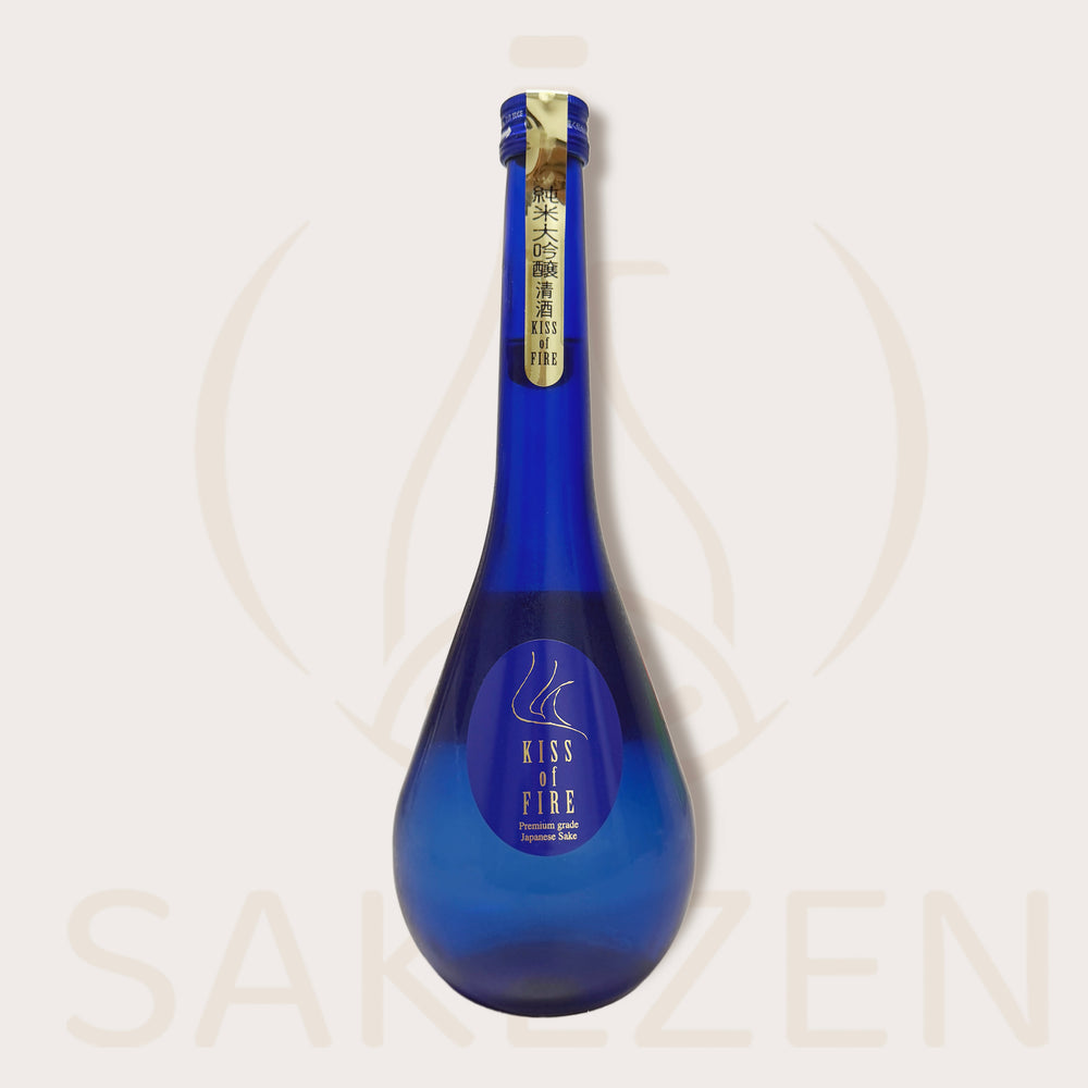 Bottle of Kiss of Fire Daiginjo sake from Ishikawa