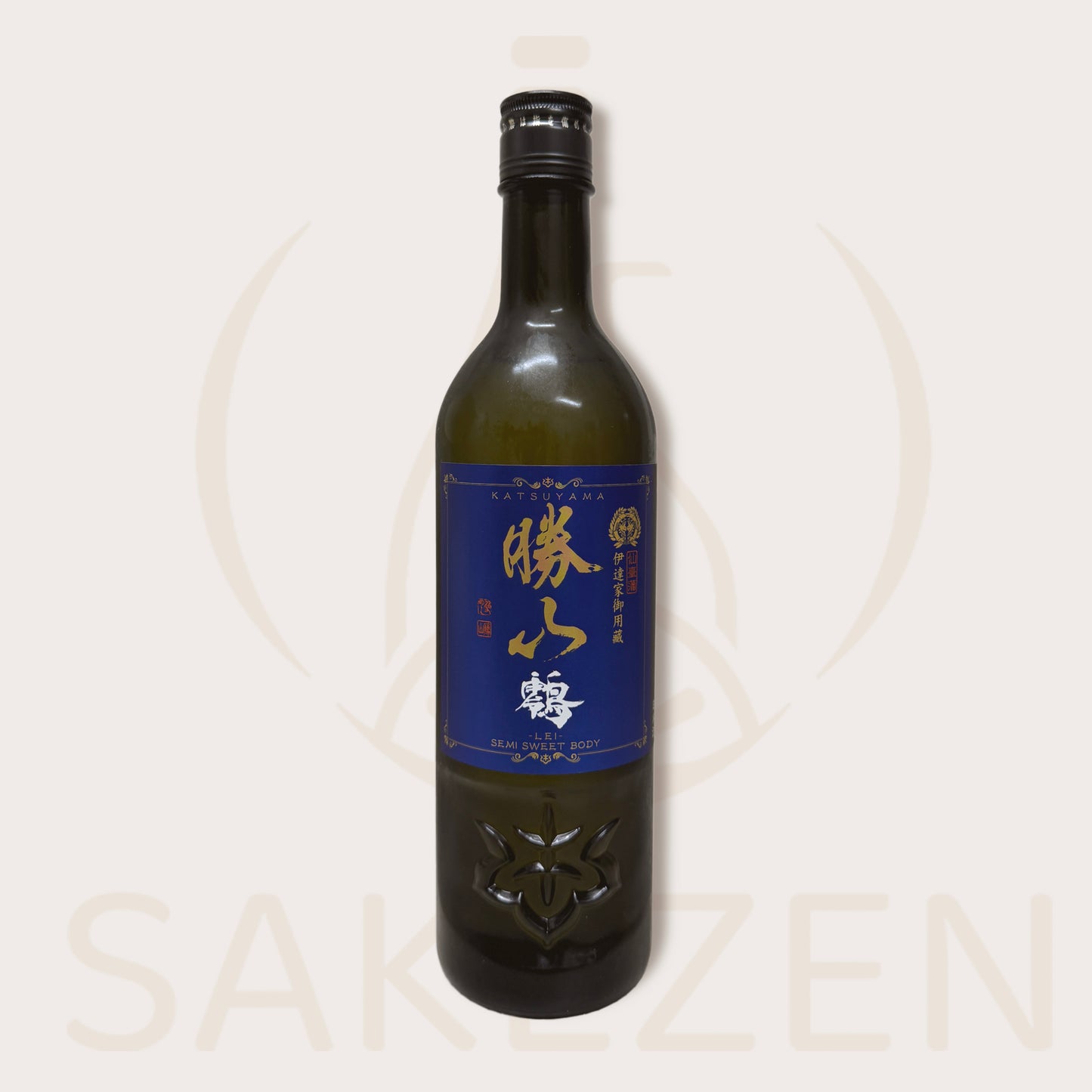 Bottle of Katsuyama Lei Junmai Ginjo sake from Miyagi