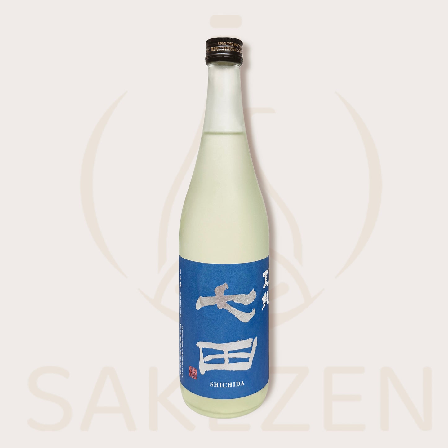 Shichida Natsujun Junmai sake bottle from Tenzan Sake Brewery