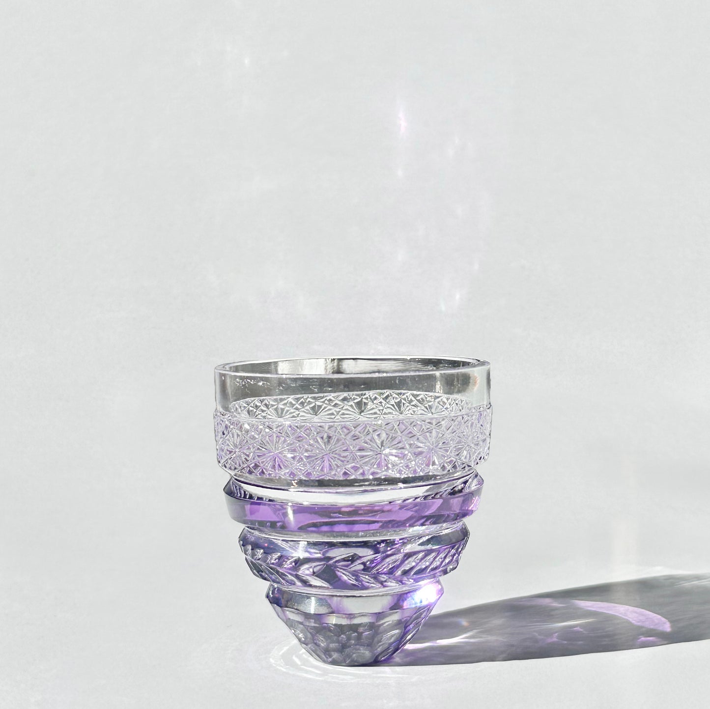 Tomokiriko Layered Cut Sake Glass